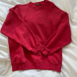 New Authentic Balenciaga Red Copyright Crewneck